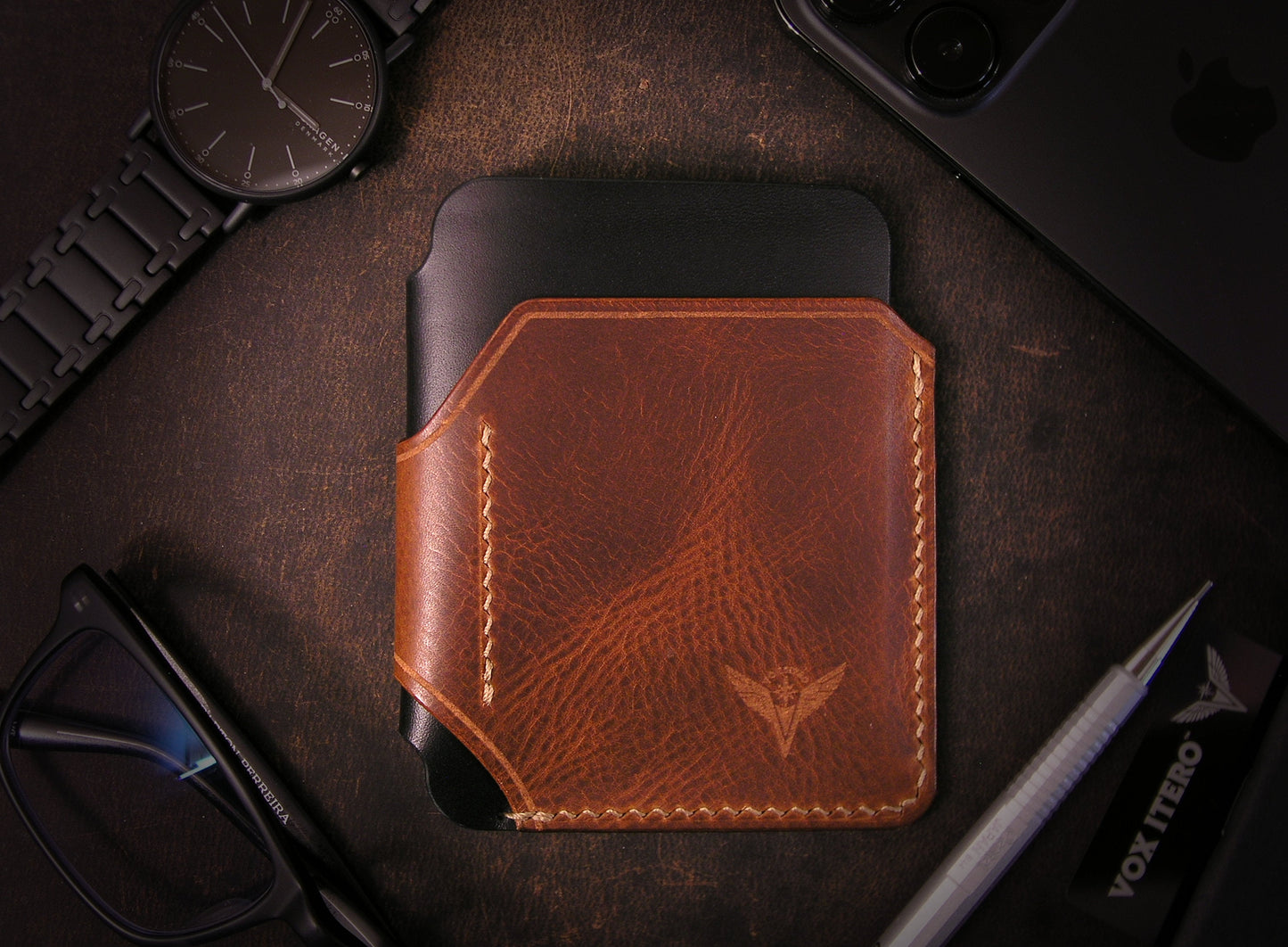The A12 Wallet: Cognac Black