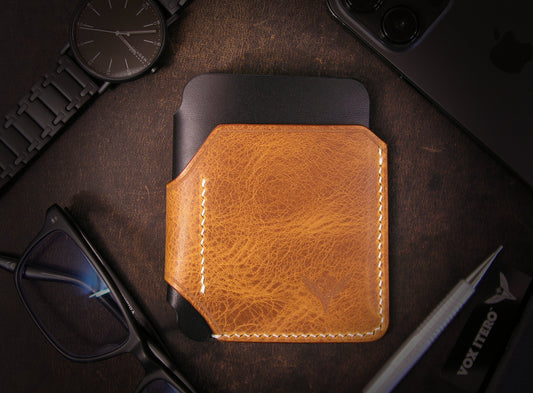 The A12 Wallet: Golden Waxy Black